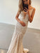 Mermaid Deep V-neck Floor Length Cheap Simple Wedding Dresses, WG197