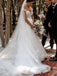 Elegant V-neck Off shoulder  A-line lace applique Wedding Dresses,DB0277