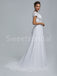 Elegant Cap sleeves V-neck A-line Lace applique Wedding Dresses,DB0267