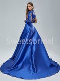 Elegant Long sleeves Strapless Prom Dresses, SW1486