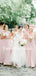 Charming V-neck Floor-length Chiffon Long Bridesmaid Dresses, SW1120