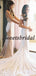 Pretty Straight Mermaid Vintage Open Back Long Wedding Dresses Evening Dresses, WD1134