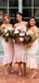 Elegant Mermaid Knee Length Short Bridesmaid Dresses, MD495