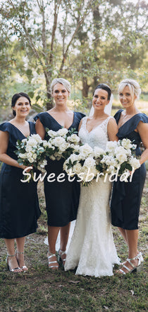 Elegant Simple V-neck Sleeveless Party Dresses Bridesmaid Dresses, SW1096