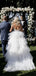 Pretty Spaghetti Strap Tulle A-line Long Wedding Dresses Evening Dresses, WD1127