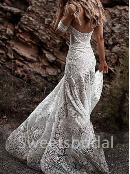 Sexy Sweetheart Off shoulder Mermaid Lace applique Wedding Dresses,DB0326