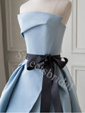 Elegant Strapless Sleeveless A-line Prom Dresses,SWW1725