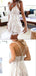 Sexy Spaghetti Strap V Neck Lace A Line Short Homecoming Dress, BTW213