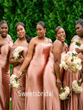 Mismatched Off-shoulder Sweetheart Elegant Simple Long Bridesmaid Dressess,SWE1358