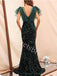 Elegant V-neck Sleeveless Mermaid Prom Dresses,SWW1748