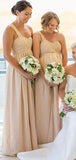 Inexpensive Chiffon One Shoulder Empire Waist Column Pregnant Women Sweetheart Floor-length Bridesmaid Dresses, WG60