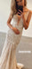 Mermaid Deep V-neck Floor Length Cheap Simple Wedding Dresses, WG197