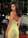 Sparkling V-neck Side slit Sleeveless Mermaid Prom Dresses,SW1932