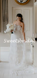 Vintage Straight A-line Tulle Applique Sleeveless Long Wedding Dresses Evening Dresses,WD1148