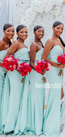 Elegant Sweetheart Mermaid Floor-length Long Bridesmaid Dresses, SW1074