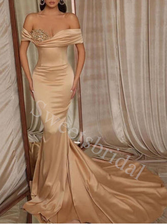 Elegant Off shoulder Sweetheart Mermaid Prom Dresses,SW1791