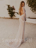 Sexy V-neck Long sleeves Mermaid Lace applique Wedding Dresses,DB0195