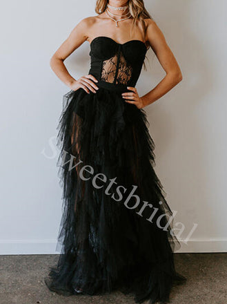 Sexy Sweetheart Sleeveless Simple A-line Prom Dresses,SWW1724