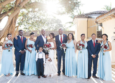 Mismatched One shoulder Halter Elegant Simple Long A-line Dressess, SWE1365