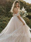 Elegant Sweetheart Off shoulder A-line Lace applique Wedding Dresses,DB0316