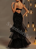 Sexy Sweetheart Spaghetti straps Mermaid Prom Dresses,SWW1779