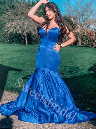 Elegant Sweetheart Sleeveless Mermaid Prom Dresses,SW1834