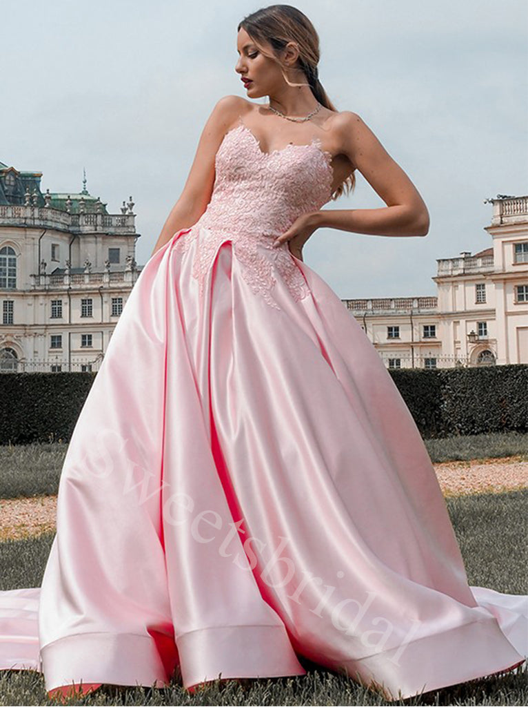 Elegant Sweetheart Sleeveless A-line Prom Dresses,SW1833