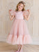 Lovely Round Neck Sleeveless A Line Tulle Flower Girl Dresses，GTE2135