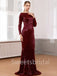 Elegant Long sleeves Mermaid Sequin Prom Dresses ,SW1347