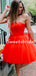 Sexy Straight Tulle A Line Short Homecoming Dresses, BTW243