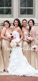 Charming Sweetheart Floor-length Sleeveless Long Bridesmaid Dresses, SW1122