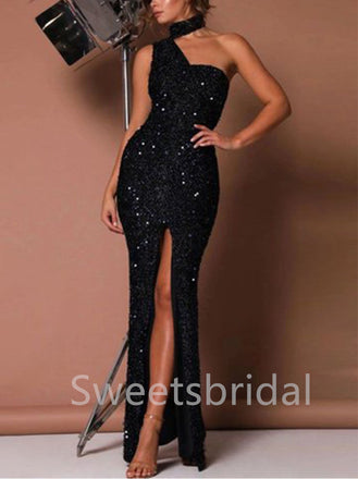 Sexy Halter Side slit Mermaid Prom Dresses, SW1423