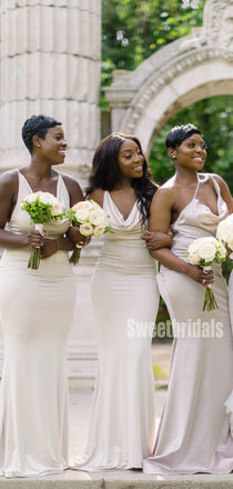 Sexy V-neck Mermaid Long Bridesmaid Dresses Online, SW1228