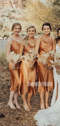 Simple Spaghetti Strap Mermaid Short Bridesmaid Dresses Online, SWE1232