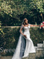 Simple Sweetheart Long sleeves Mermaid Wedding Dresses, DB0221