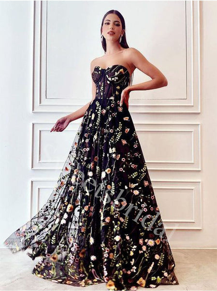 Elegant Sweetheart Sleeveless A-line Prom Dresses,SW1828