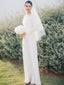 Pretty Vintage Long Sleeve Long Wedding Dresses Evening Dresses, WD1137