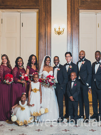 Mismatched Long sleeves A-line Pleats Side slit Elegant Simple Long Bridesmaid Dresses,SWE1284