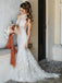 New Arrival Halter Mermaid Lace Simple Long Wedding Dresses, WG206