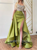 Elegant Square Side slit A-line Prom Dresses ,SW1353