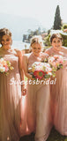 Simple Charming Sleeveless One-shoulder Tulle Party Dresses Long Bridesmaid Dresses, SW1110