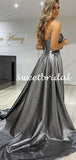 Sexy Sweetheart Satin Sleeveless A-line Evening Party Prom Dresses,SW1144