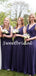 Charming V-neck Floor-length Sleeveless Long Bridesmaid Dresses, SW1124