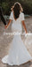 Charming Round-neck Side Slit A-line Short Sleeve Long Wedding Dresses,WD1151