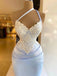 Sexy V-neck One shoulder Mermaid Prom Dresses,SW1789