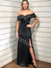 Sexy Off shoulder Side slit Mermaid Prom Dresses,SW1819