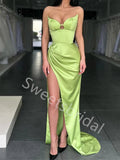 Sexy Sweetheart Sleeveless Side slit Mermaid Prom Dresses,SW1721