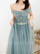 Elegant Off shouldr Sweetheart Sleeveless A-line Prom Dresses,SW1556