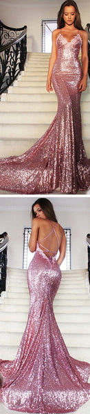 Long Sequined Sexy Sparkly Popular Spaghetti Strap Criss-Cross Mermaid Evening Party Cocktail Prom Dresses,PD0131