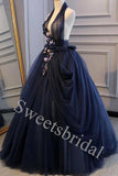 Elegant Halter Sleeveless A-line Long Prom Dress,SW1976